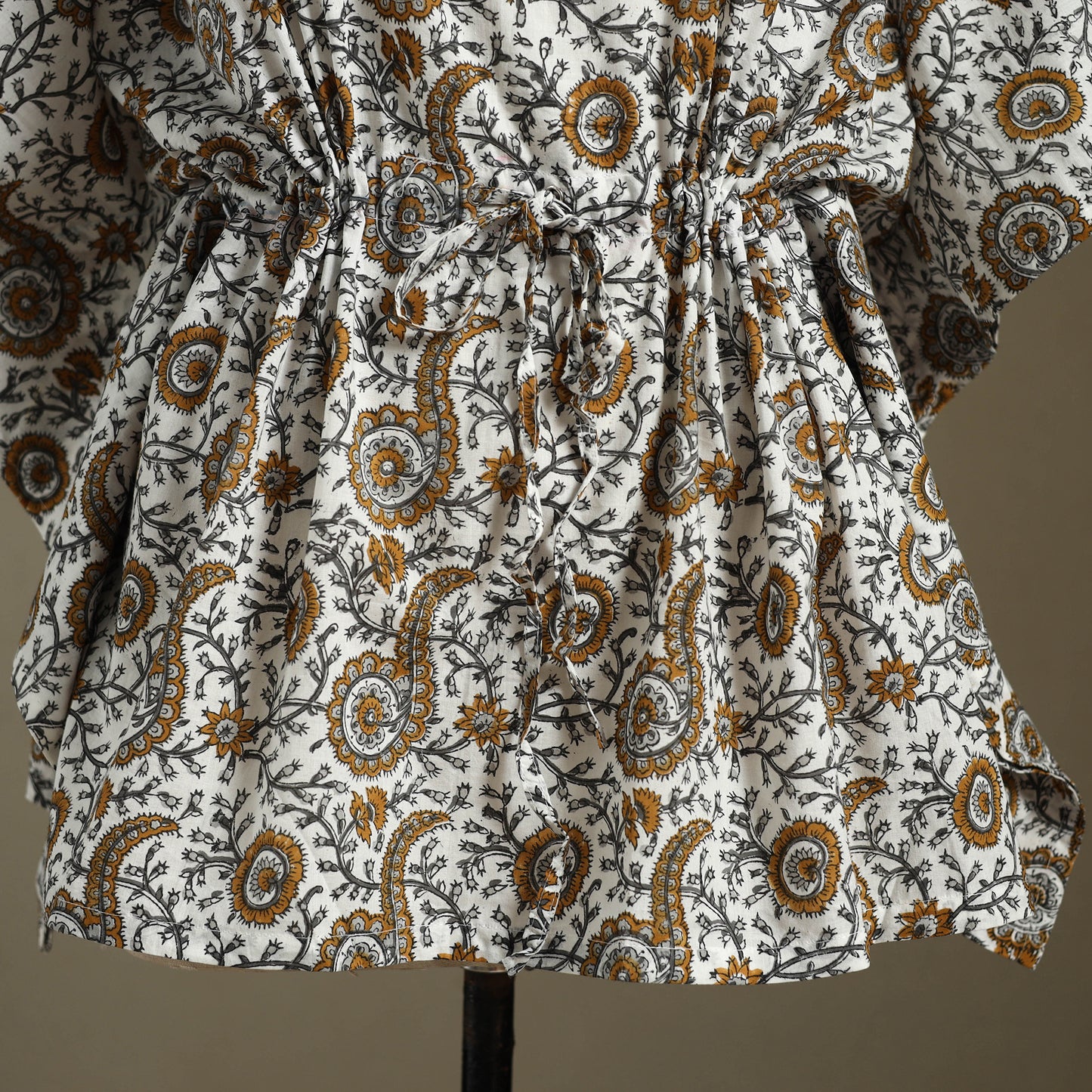 Sanganeri Block Print Cotton Kaftan (Short)