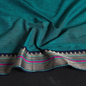 Green - dharwad cotton blouse piece 11 - handcrafted