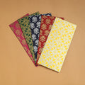  Floral Printed Handcrafted Notecards with Envelopes (Assorted Set of 5) 