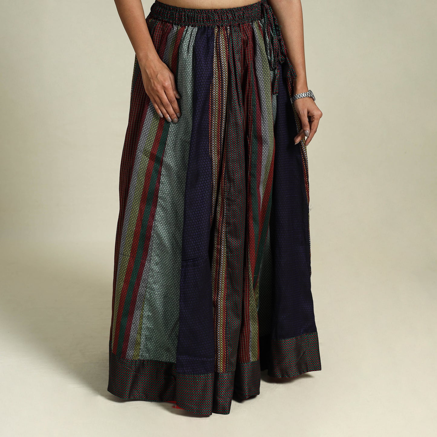Buy Multicolor Khun Patchwork 24 Kali Cotton Long Skirt
