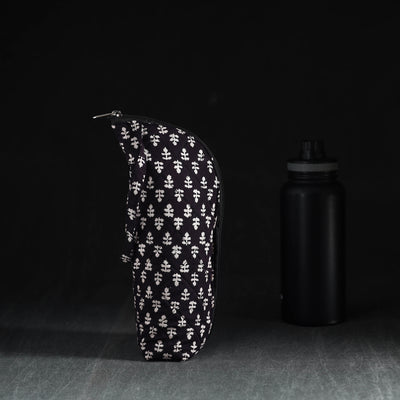 Black Handmade Cotton 1L Water Bottle Cover