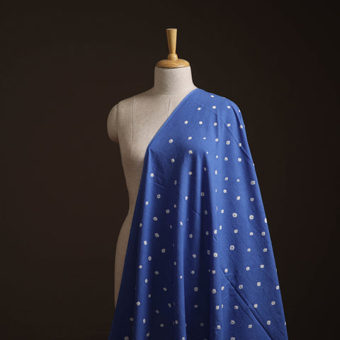 Blue - Kutch Bandhani Tie-Dye Pure Mul Cotton Fabric 06
