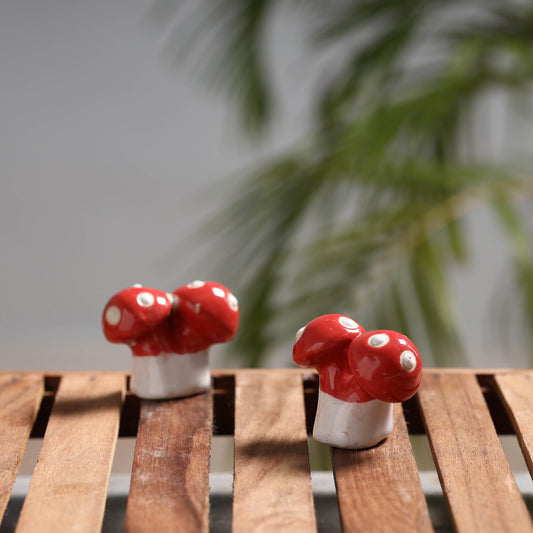 Mushroom - Handcrafted Ceramic Toys (Set of 2)