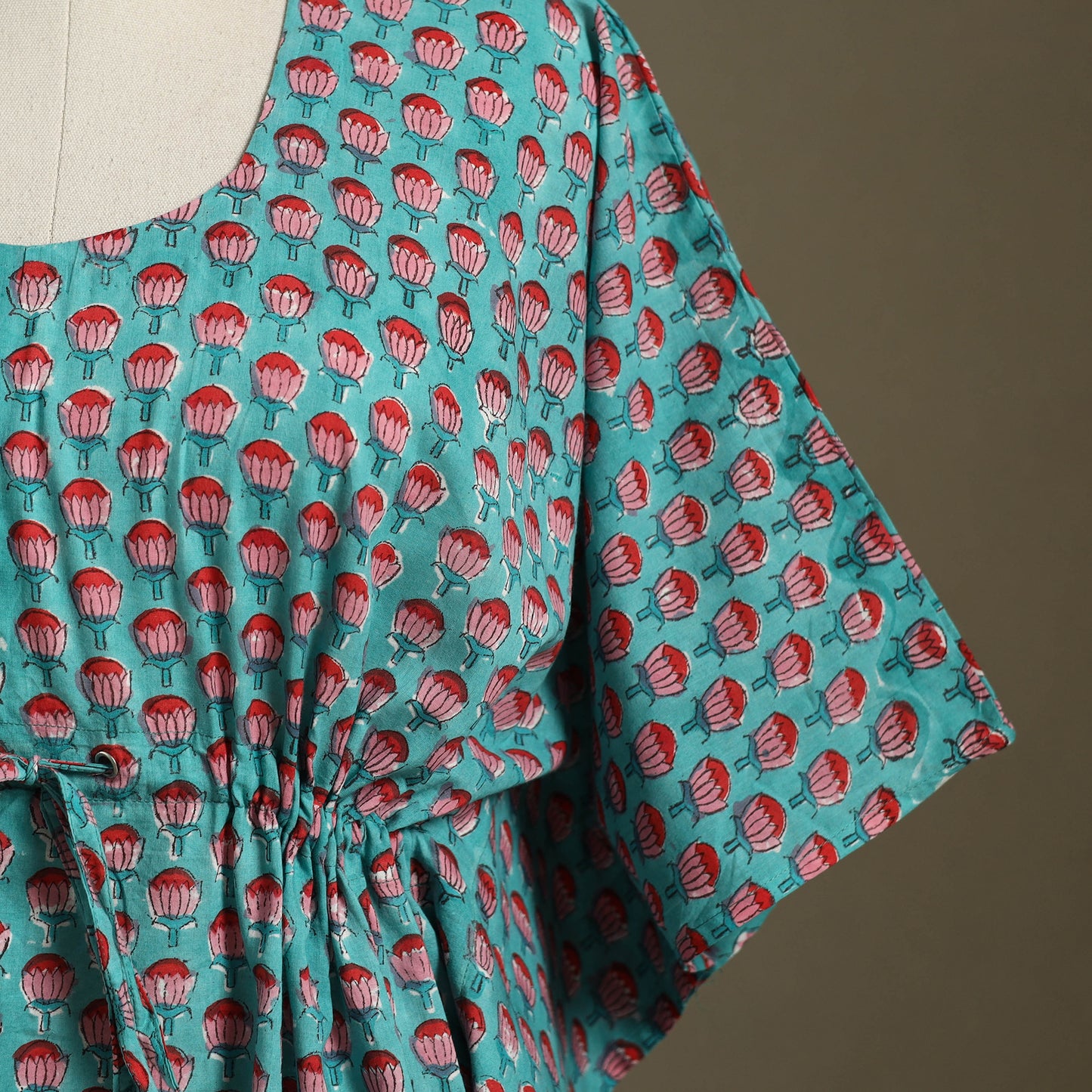 Sanganeri Block Print Cotton Kaftan (Short)