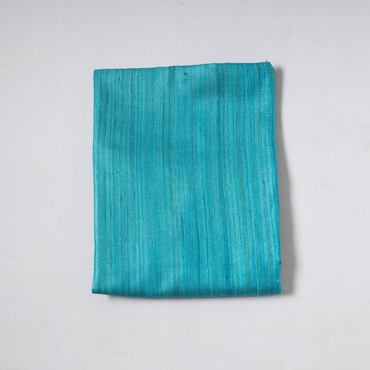 Blue - Vidarbha Tussar Silk Cotton Handloom Precut Fabric 75