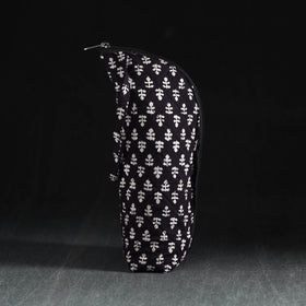Black Handmade Cotton 1L Water Bottle Cover