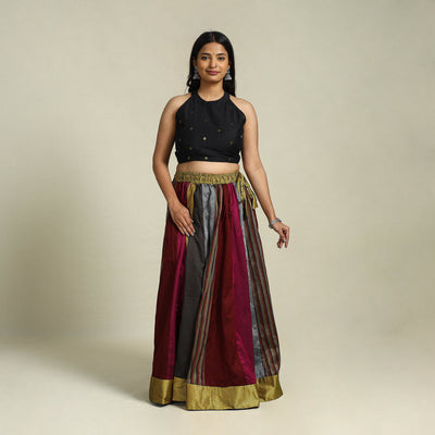 Multicolor - khun patchwork 24 kali cotton long skirt 03