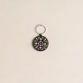 Handpainted Mandala Art Wooden Keychain 85