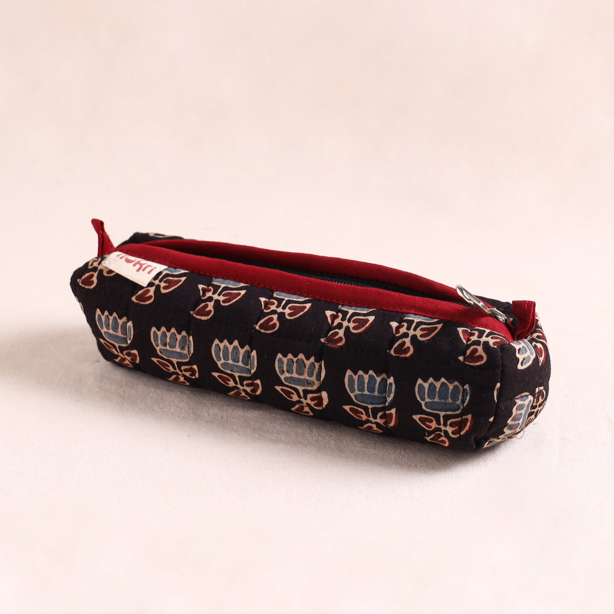 Quilted pencil pouch