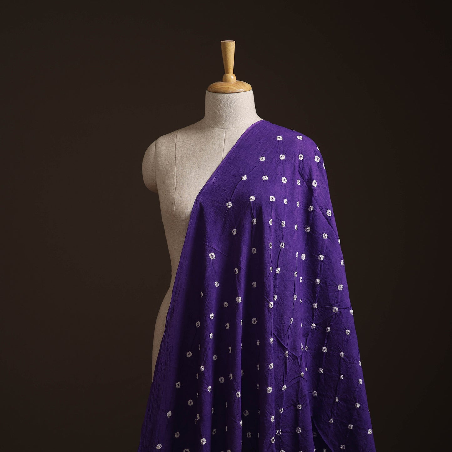 Kutch Bandhani Tie-Dye Pure Mul Cotton Fabric 08