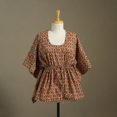 Sanganeri Block Print Cotton Kaftan (Short)