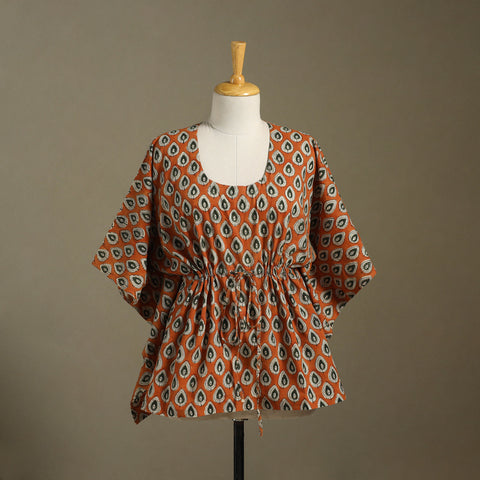 Sanganeri Block Print Cotton Kaftan (Short)