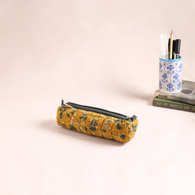Quilted pencil pouch