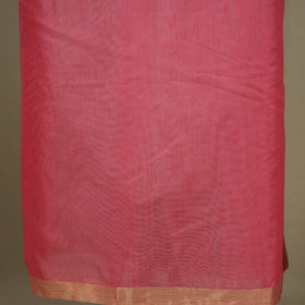 Pink - 2pc Handloom Unstitched Chanderi Silk Dress Material 