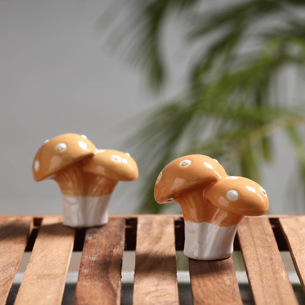 Mushroom - Handcrafted Ceramic Toys (Set of 2)