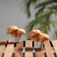 Mushroom - Handcrafted Ceramic Toys (Set of 2)