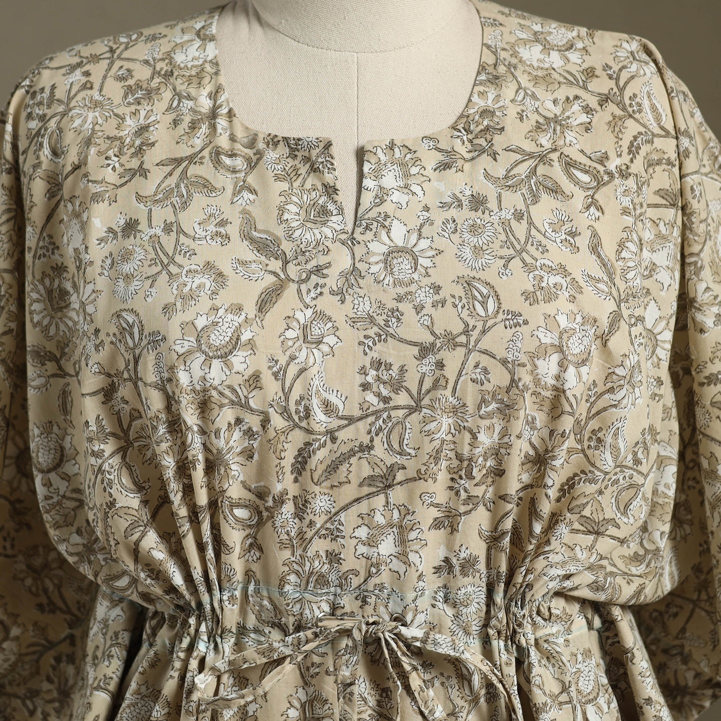 Sanganeri Block Print Cotton Kaftan (Short)