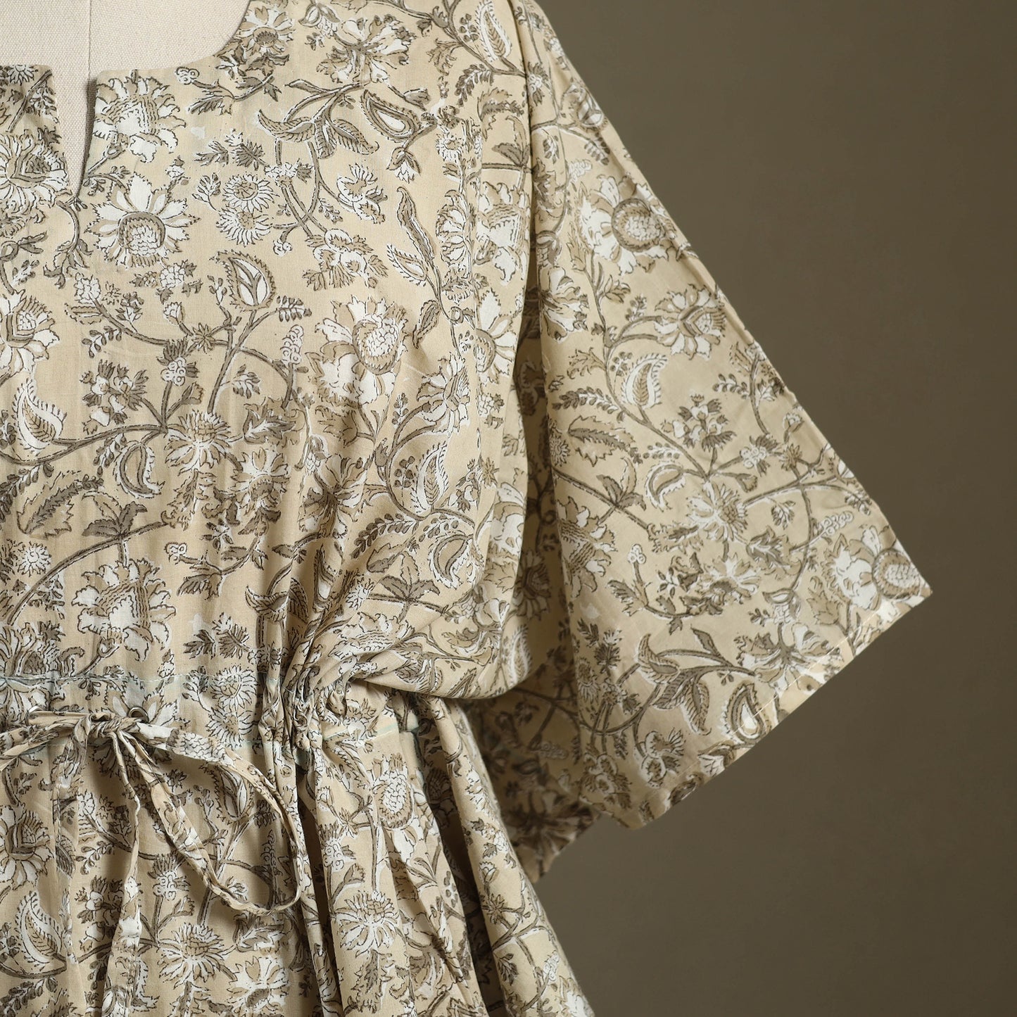 Sanganeri Block Print Cotton Kaftan (Short)