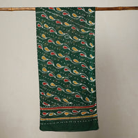 Green - Hand Batik Printed Mul Cotton Stole 46