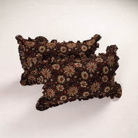 Black - Set of 2 Bagru Block Print Cotton Frill Pillow Covers 19