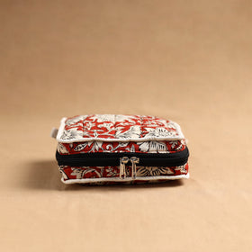 Red Handmade 4 Pockets Cotton Jewelry Bag 11 