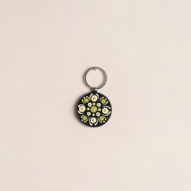 Handpainted Mandala Art Wooden Keychain 90