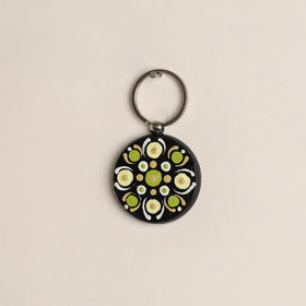Handpainted Mandala Art Wooden Keychain 90