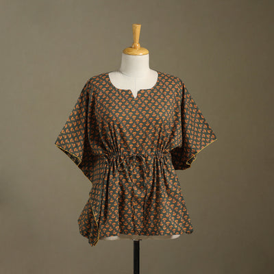 Sanganeri Block Print Cotton Kaftan (Short)