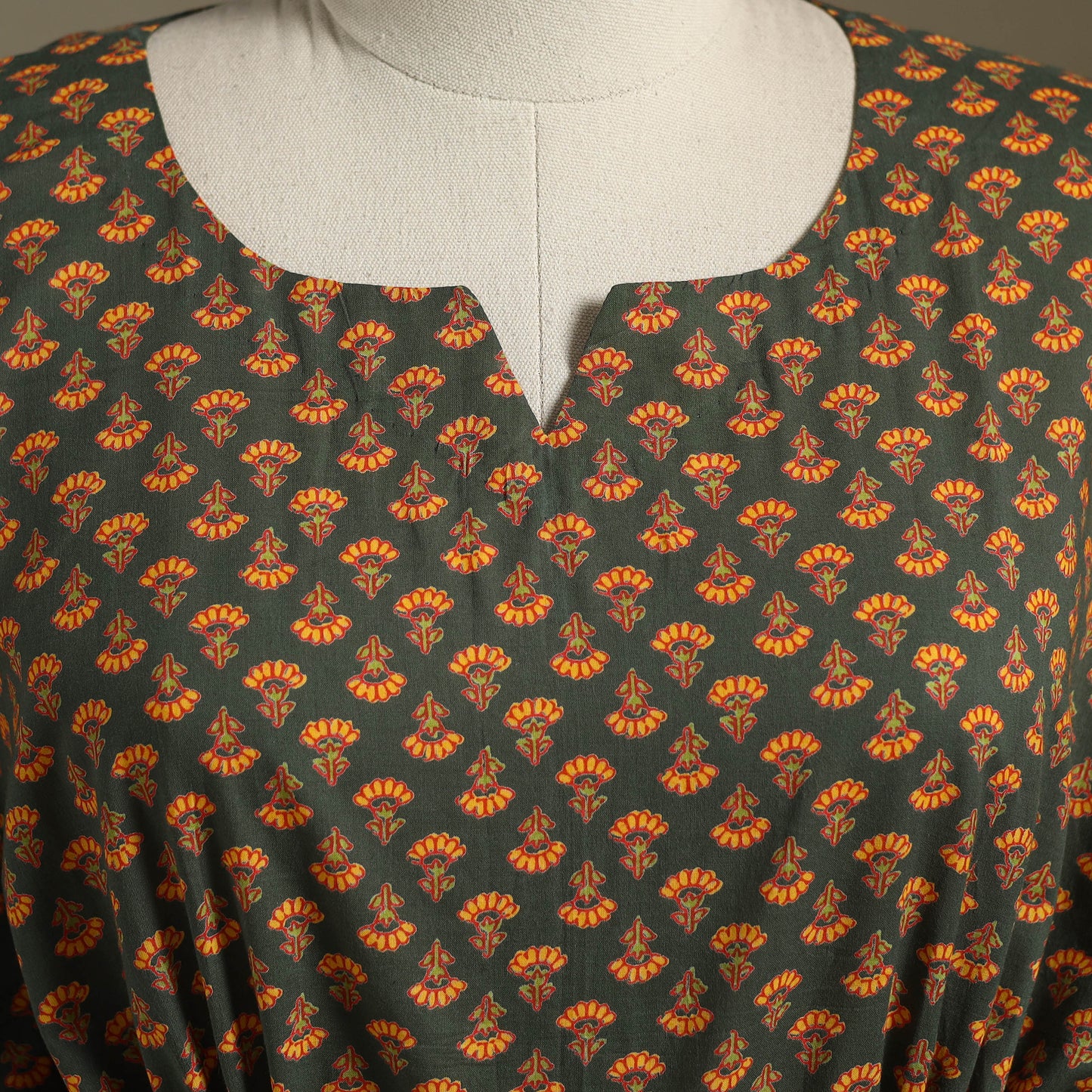 Sanganeri Block Print Cotton Kaftan (Short)