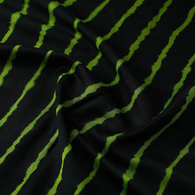Green Handloom Chanderi Silk Tie-Dye Leheriya Fabric