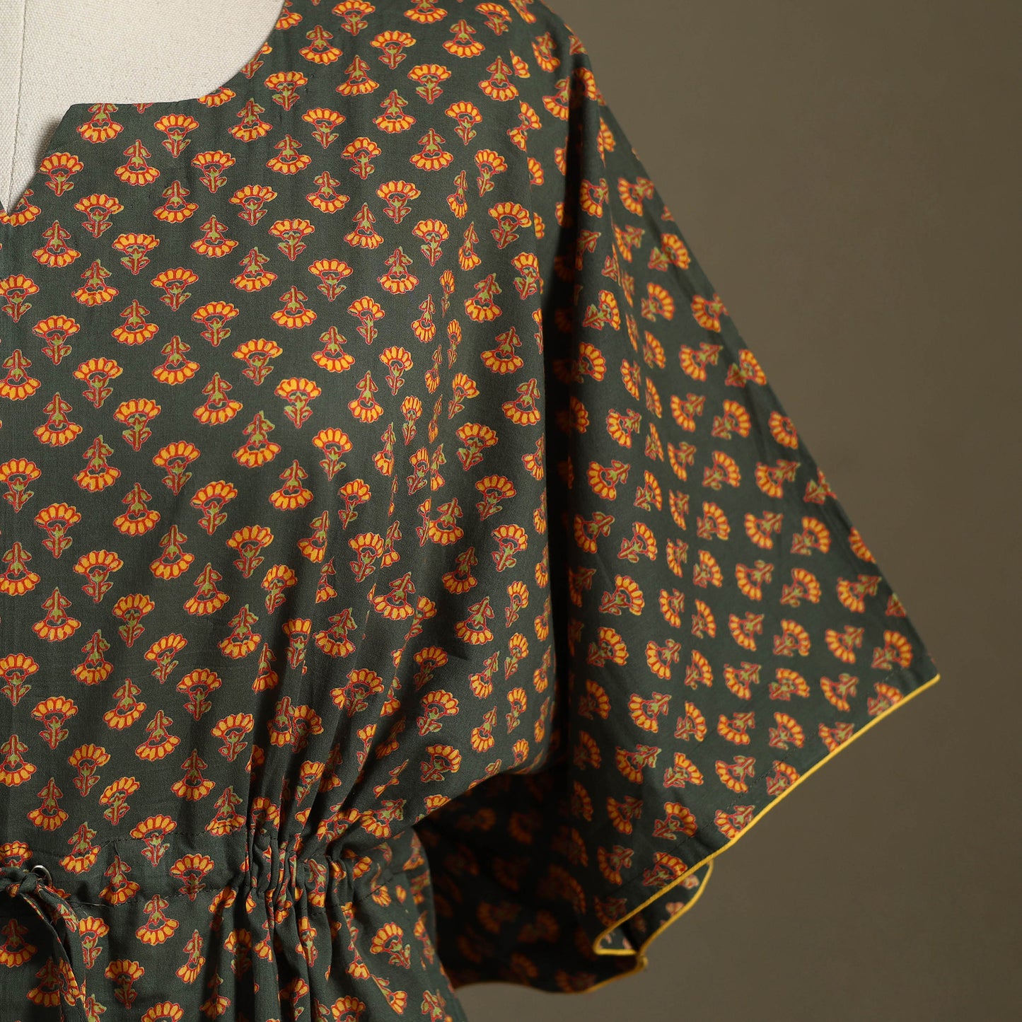 Sanganeri Block Print Cotton Kaftan (Short)