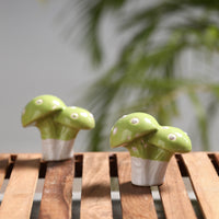 Mushroom - Handcrafted Ceramic Toys (Set of 2)