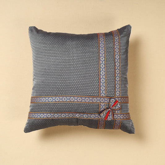 Grey - Khun Weave Cotton Cushion Cover (16 x 16 in)