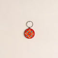 Handpainted Mandala Art Wooden Keychain 93