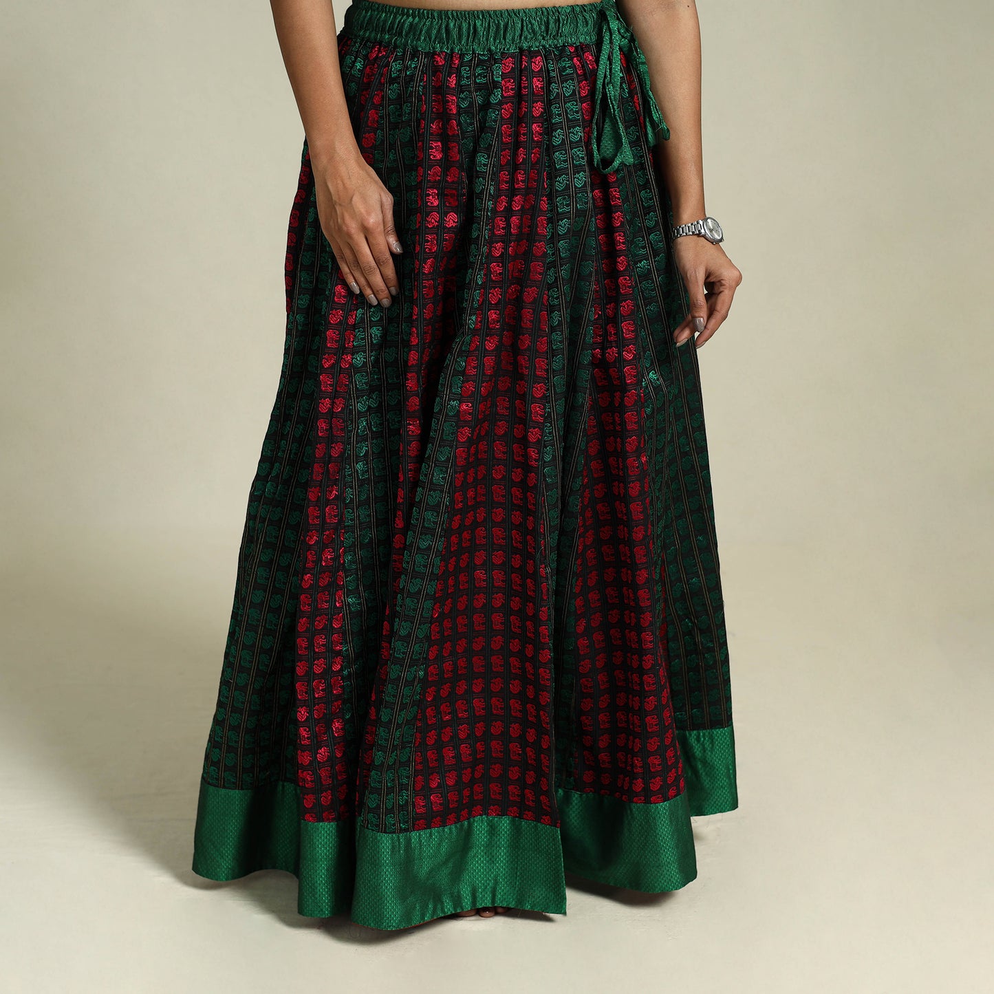 Buy Multicolor Khun Patchwork 24 Kali Cotton Long Skirt