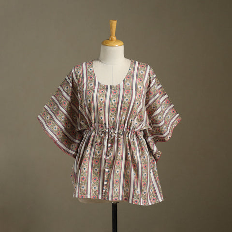 Sanganeri Block Print Cotton Kaftan (Short)