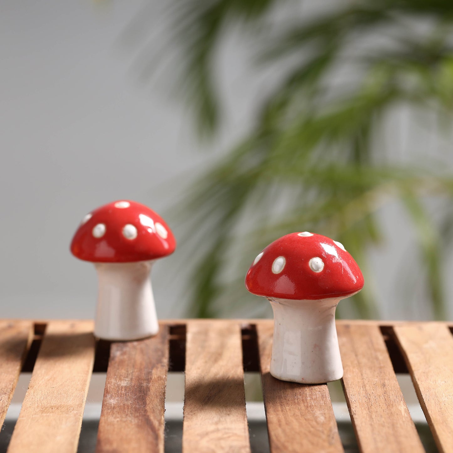 Mushroom - Handcrafted Ceramic Toys (Set of 2)