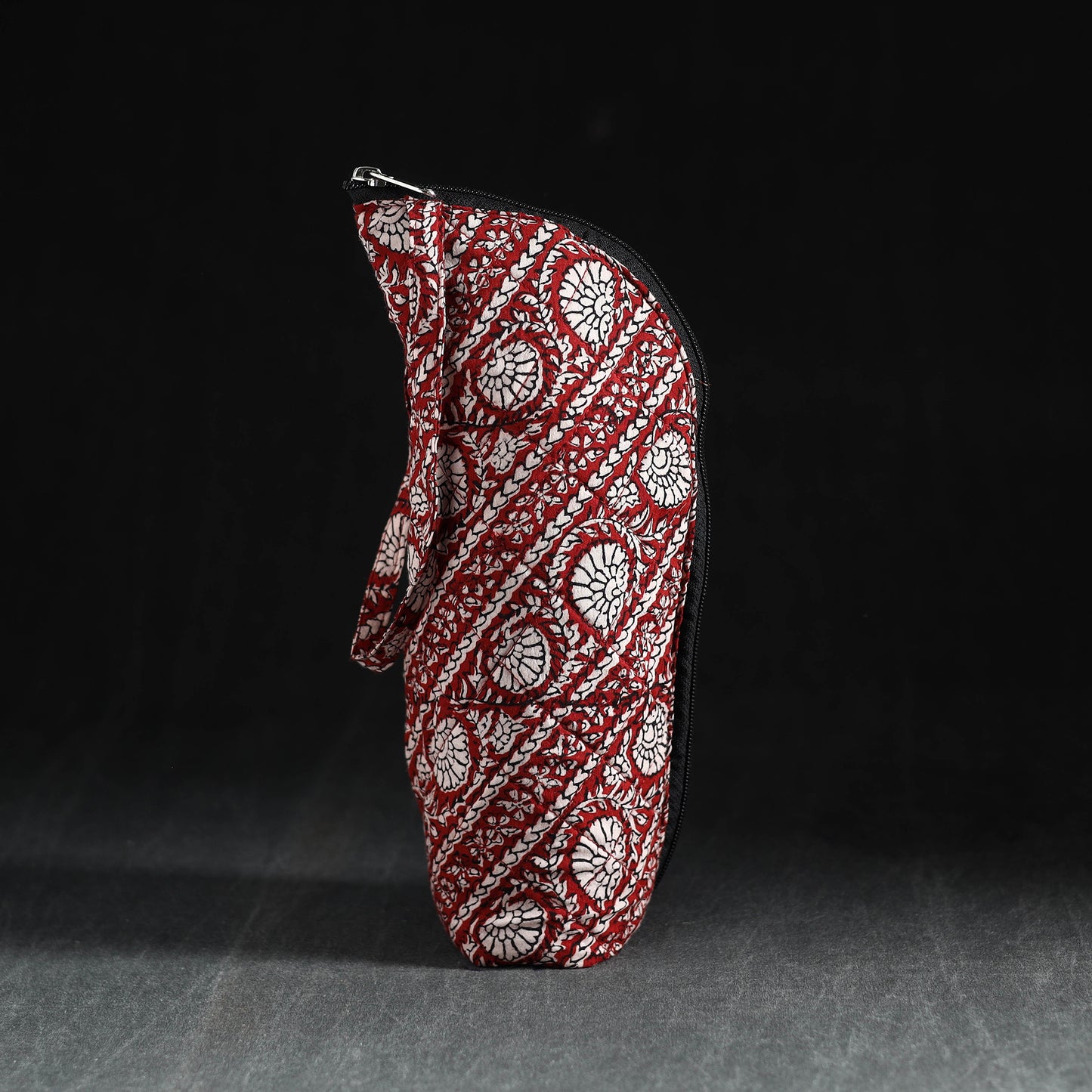 Red Handmade Cotton 1L Water Bottle Cover