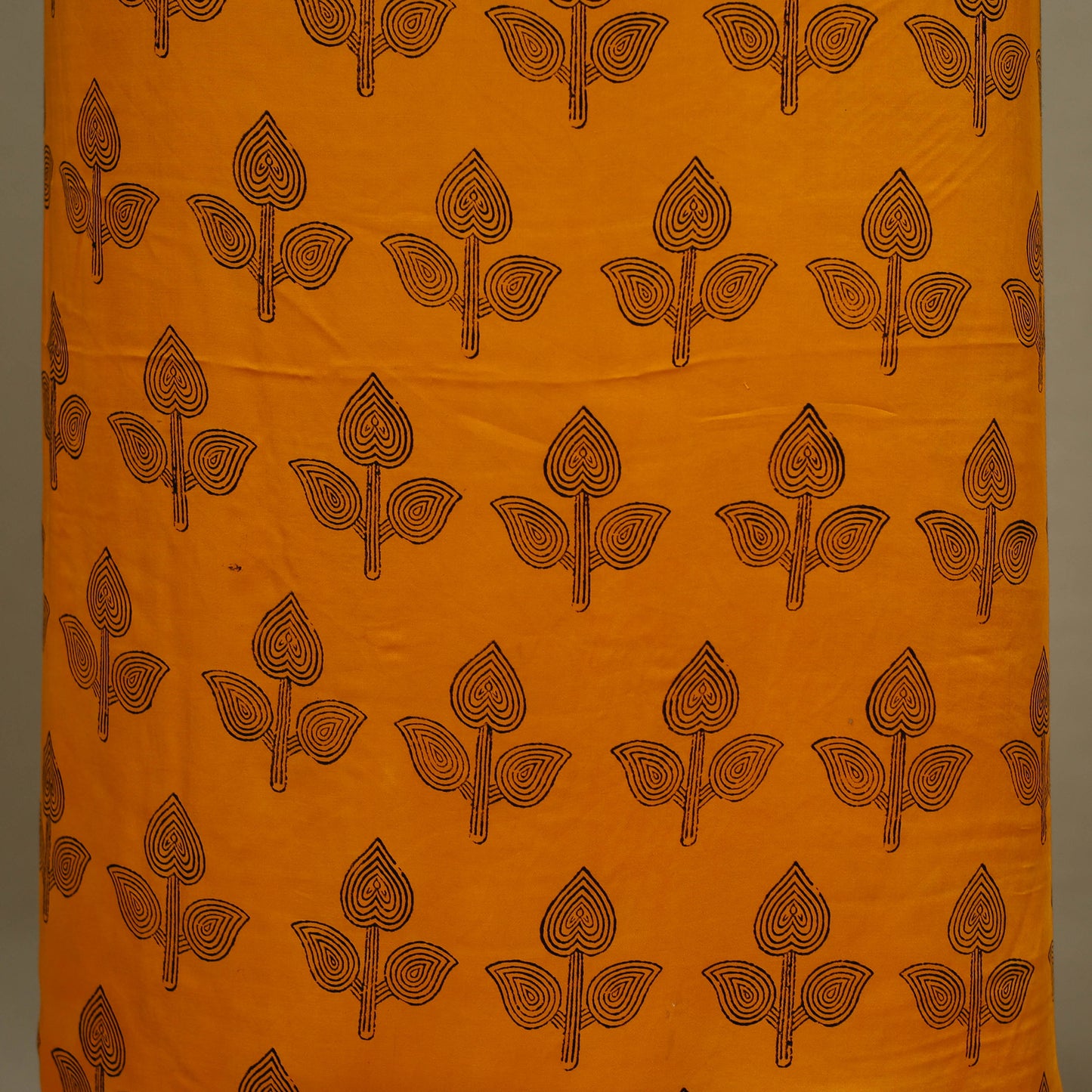 Yellow - 3pc Modal Silk Unstitched Bagh Print Suit Material Set 