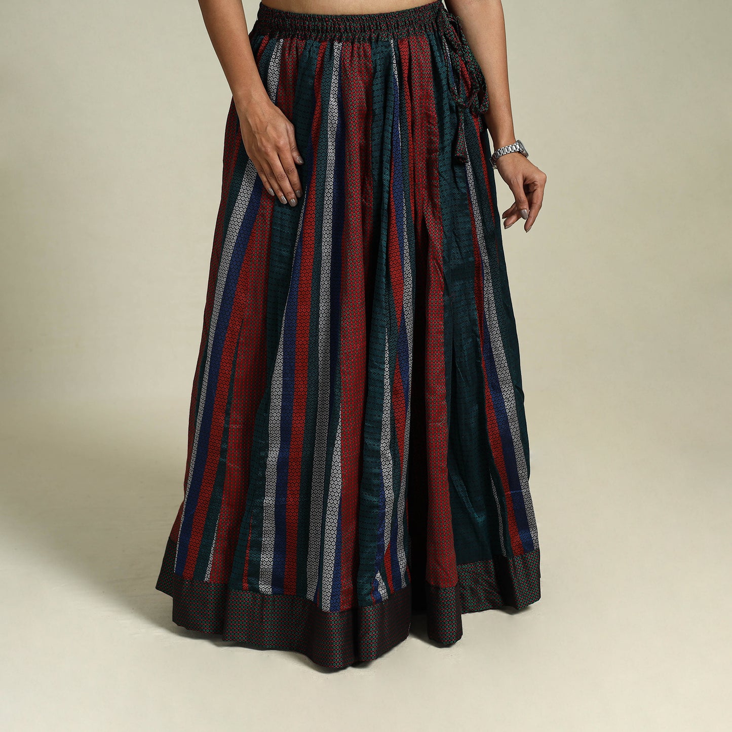 Buy Multicolor Khun Patchwork 24 Kali Cotton Long Skirt
