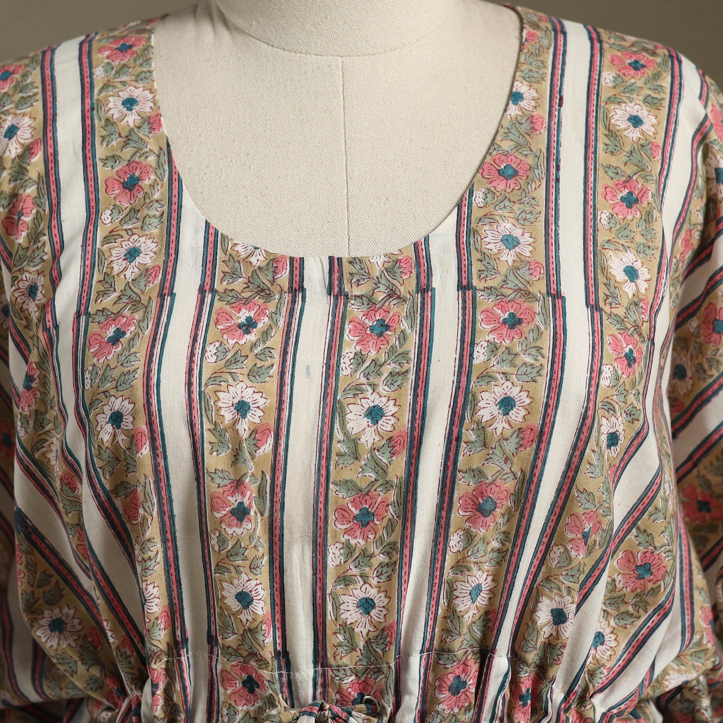 Sanganeri Block Print Cotton Kaftan (Short)