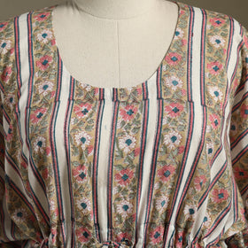Sanganeri Block Print Cotton Kaftan (Short)