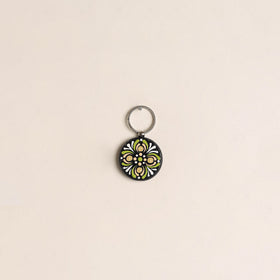 Handpainted Mandala Art Wooden Keychain 95