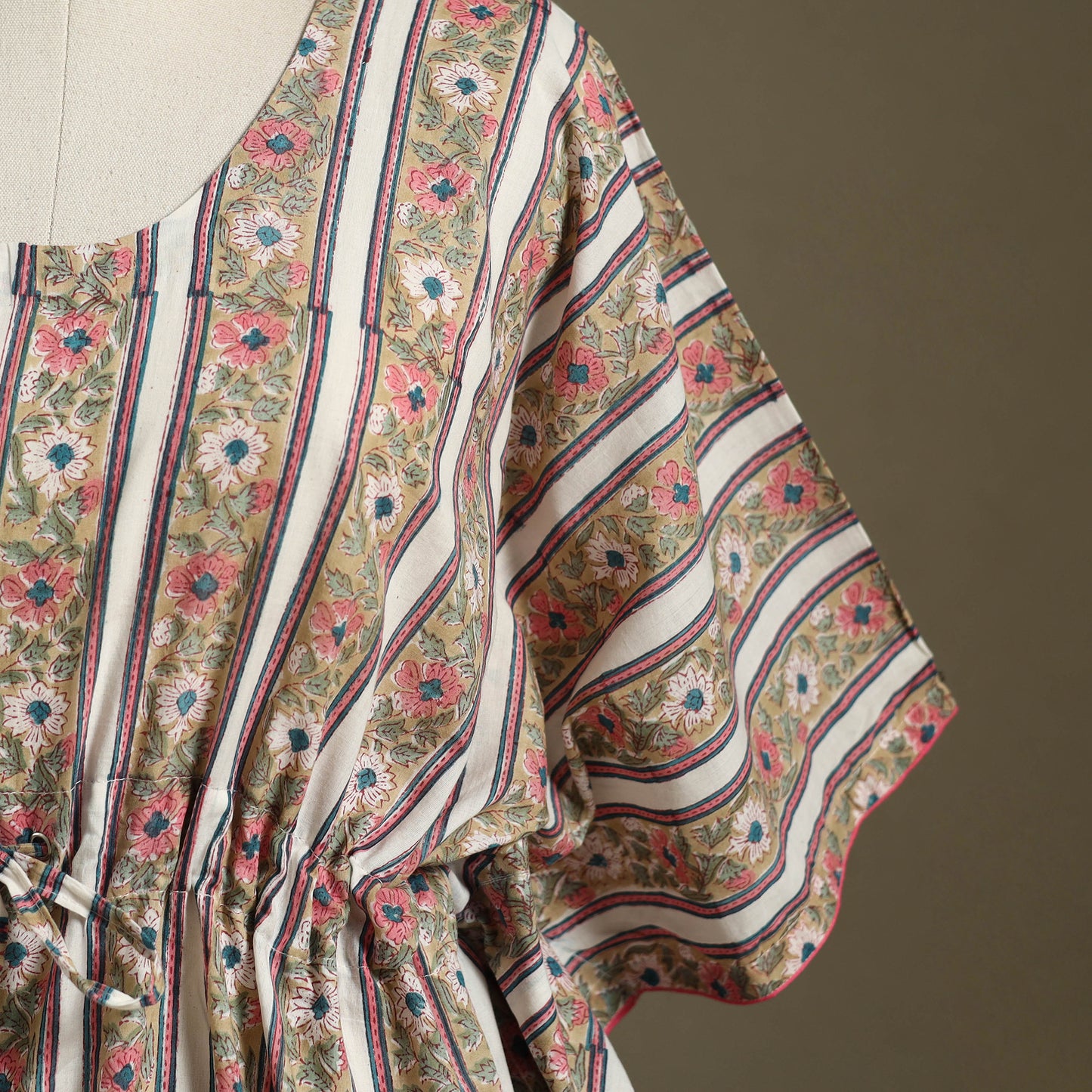 Sanganeri Block Print Cotton Kaftan (Short)