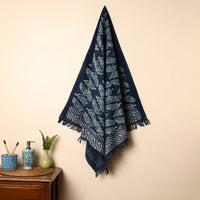 Blue - Handloom Block Printed Cotton Bindaas Towel 32