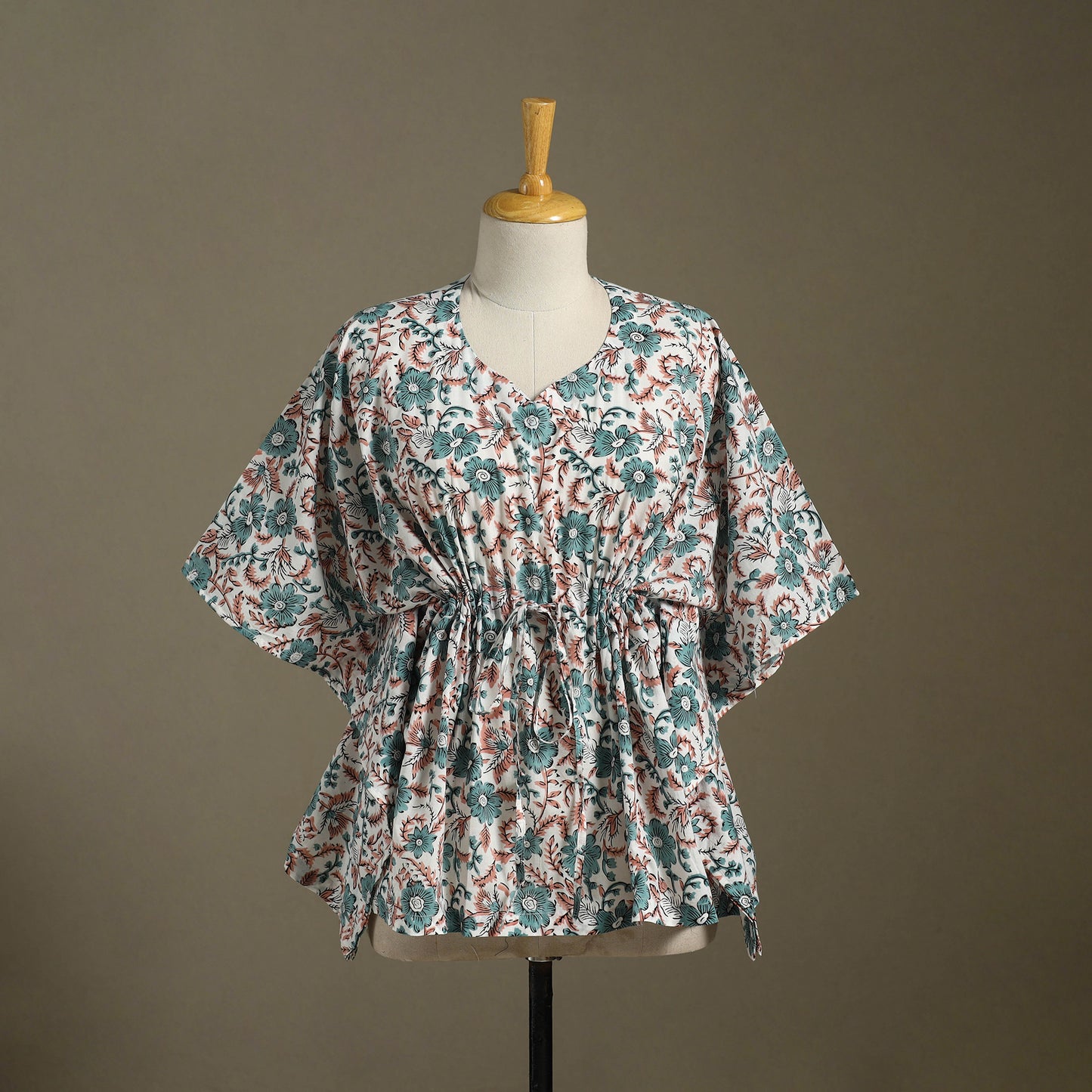 Sanganeri Block Print Cotton Kaftan (Short)