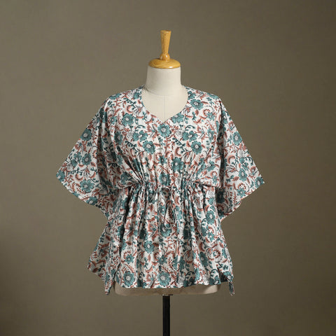 Sanganeri Block Print Cotton Kaftan (Short)