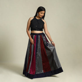Buy Multicolor Khun Patchwork 24 Kali Cotton Long Skirt