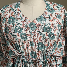 Sanganeri Block Print Cotton Kaftan (Short)