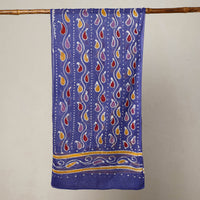 Blue - Hand Batik Printed Mul Cotton Stole 28